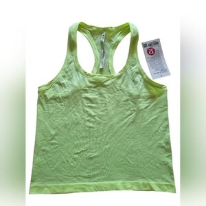 NWT Lululemon Swiftly Tech Racerback 2.0 Women Top Size 8 Yellow-green